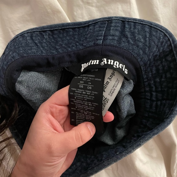 AUTHENTIC PALM ANGELS DENIM BUCKET HAT - Picture 2 of 4